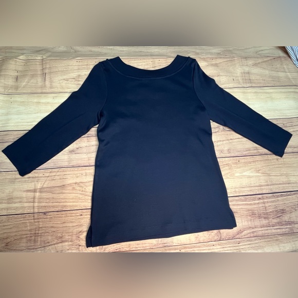 NWT Chicos twisted neck tee. Top 3/4 sleeves. Classic Navy - Picture 10 of 12